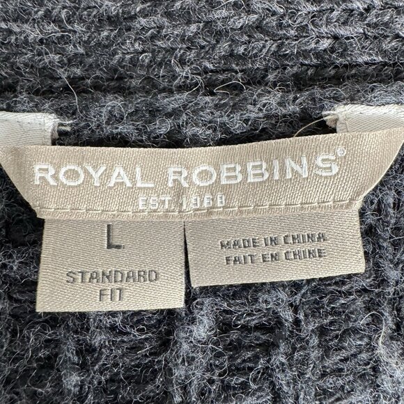 Royal Robbins Sweater Womens Large Wool Blend Cardigan Standard Fit Boho Aztec - Picture 6 of 9